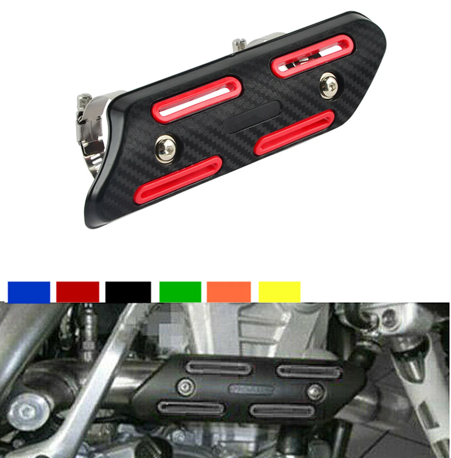 

For Honda CRF125F 2014-20 CR125R/250R 92-03 Exhaust Pipe Heat Shield Heel Guard Motorcycle Part Accessory