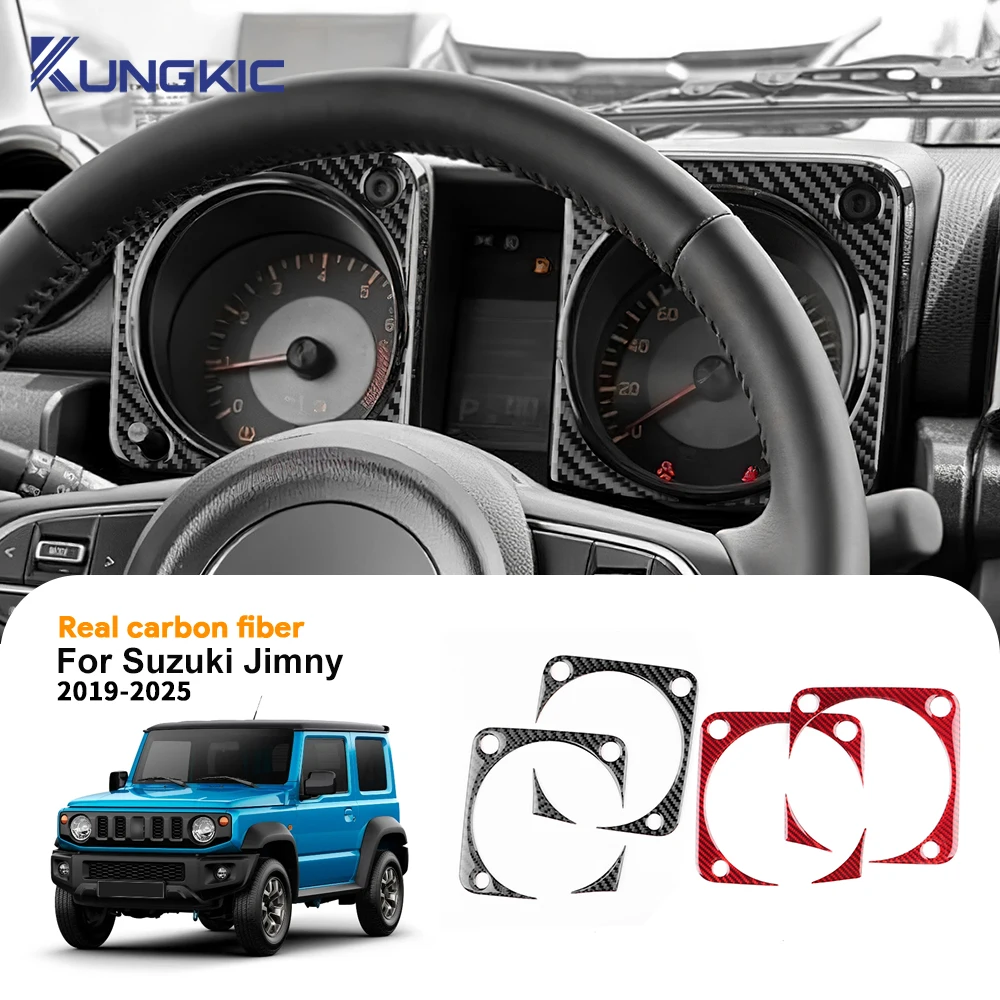 

For Suzuki Jimny 2019 2020 2021 2022 2023 2024 2025 Real Soft Carbon Fiber Sticker LHD RHD Car Speedometer Frame Accessories