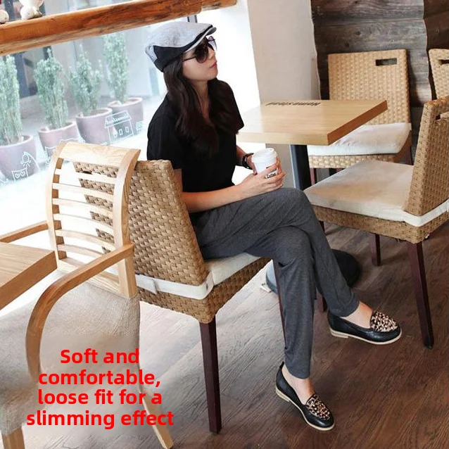 Loose Modal Casual Pants Women's High Waist Long Trousers Thin Small Foot Sports Harlan Pants Summer Autumn Fashion plus Size
