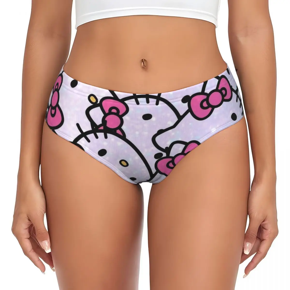 مضحك مرحبا كيتي الكرتون سراويل ملخصات النساء الملابس الداخلية البوليستر الملابس الداخلية للإناث