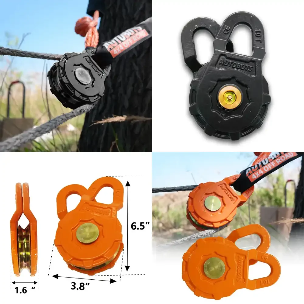 WAP01  Snatch Block Pulley ATV/UTV 4x4 Winch Snatch Change Direction for Synthetic Rope or Steel Cable 10T Off Road Vehicles