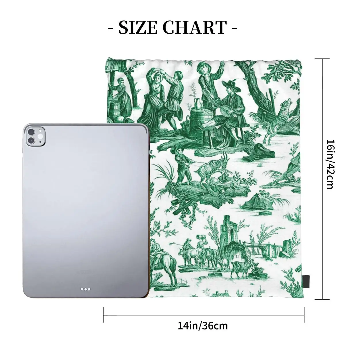 حقائب ظهر كلاسيكية من Toile De Jouy Motif حقائب ظهر عصرية محمولة برباط حقيبة تخزين حقائب كتب لطلاب السفر