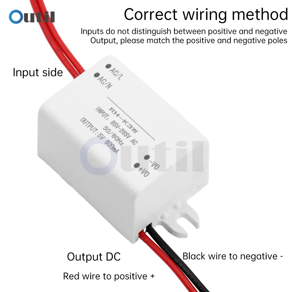 Buck Power Module AC85-265V/DC120-374V to DC3.3V/5V/12V 3W Mini AC/DC To DC Power Stabilizer Regulator Board