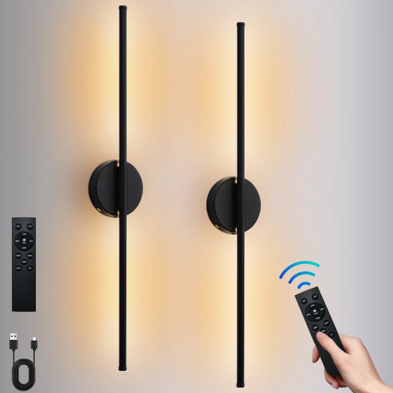 applique-murale-a-bande-decorative-rechargeable-sans-fil-telecommande-batterie-interne