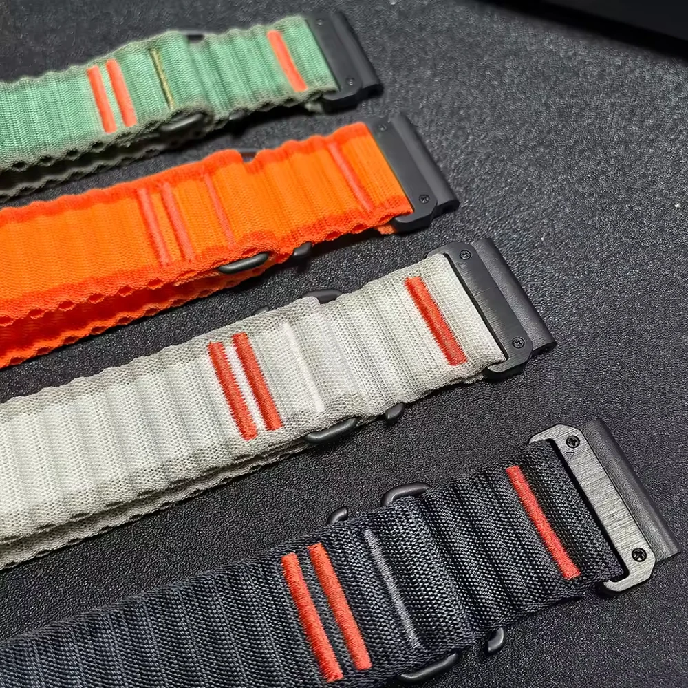 Nylon Alpine Straps for Garmin Watch Band Fenix E/8 Series 7 7X Pro QUATUX Tactix 8 AMOLED 47mm 51mm Quick Release Soft Bracelet