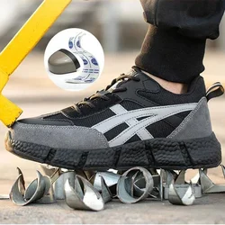 New Outdoor Protective Workplace Work Shoes Breathable Anti-puncture Comfortable Safety Shoes Lightweight Steel Toe Cap Sneakers