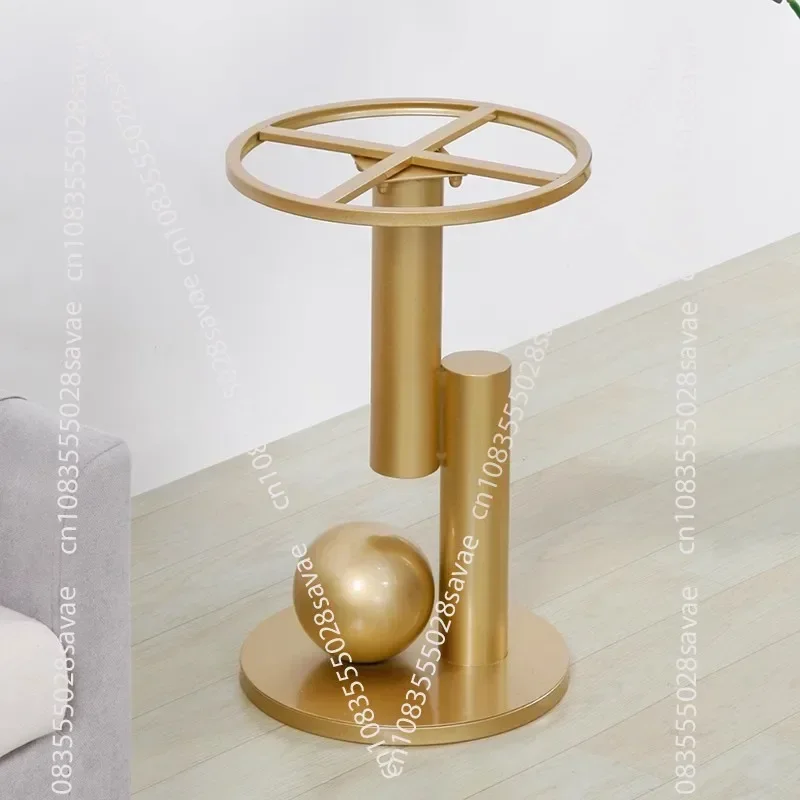 Light Luxury Wrought Iron Table Leg Bracket Coffee Table Marble Slate Round Dining Negotiation Table Leg