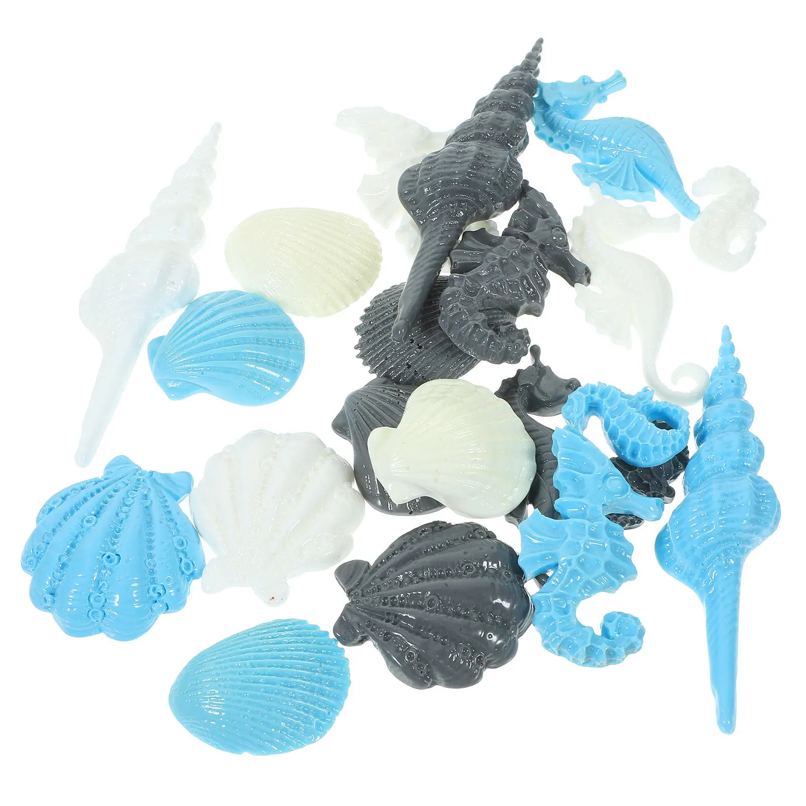 21Pcs Ocean Themed Resin Charms for Phone Case DIY Decoration Handmade Miniature Craft Accessories Flatback Adornment Creative