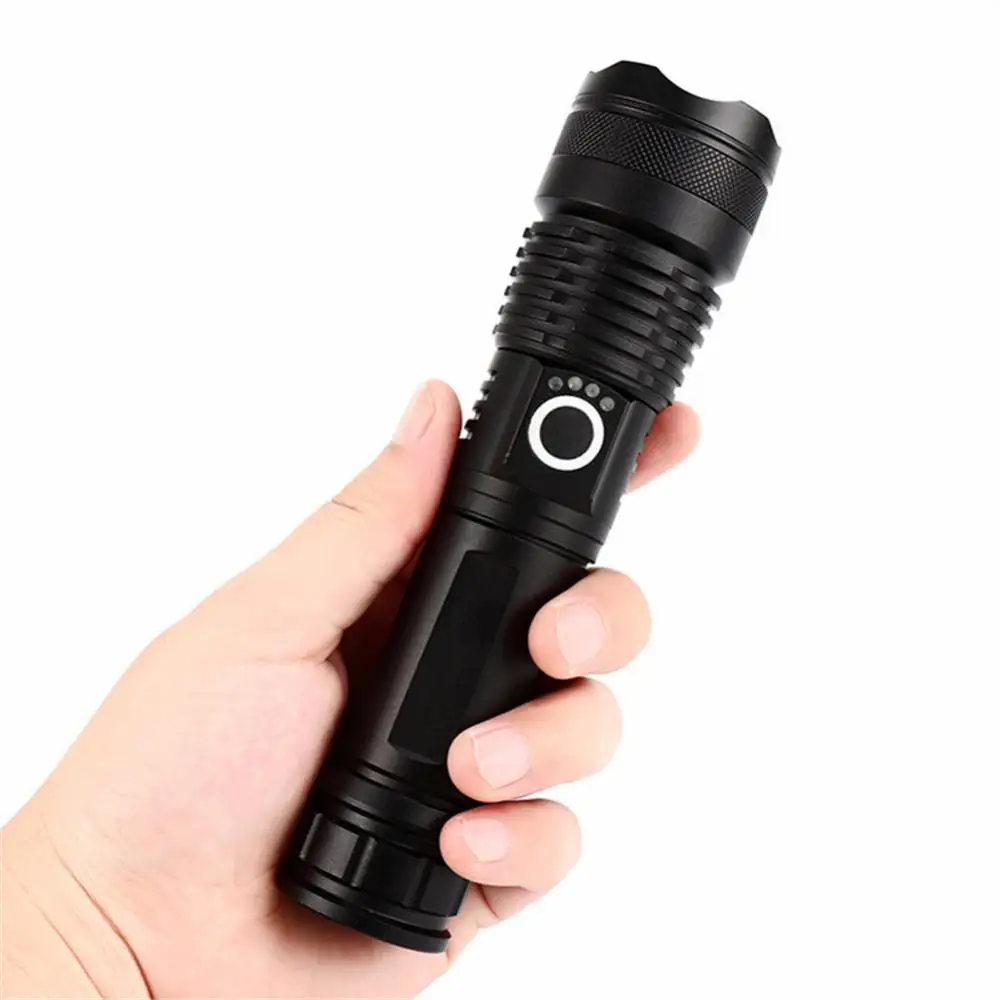 High Power Led Flashlights Long Shot Zoom Super Bright Flashlight Led USB Rechargeable Very Strong Led Flashlight For Camping