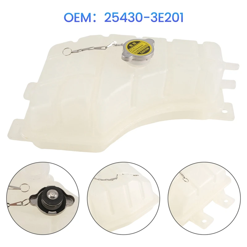 25430-3E201 Car Coolant Reservoir Tank With Cap For Kia Sorento 3.5L 2003-2006 Accessories 254303E201