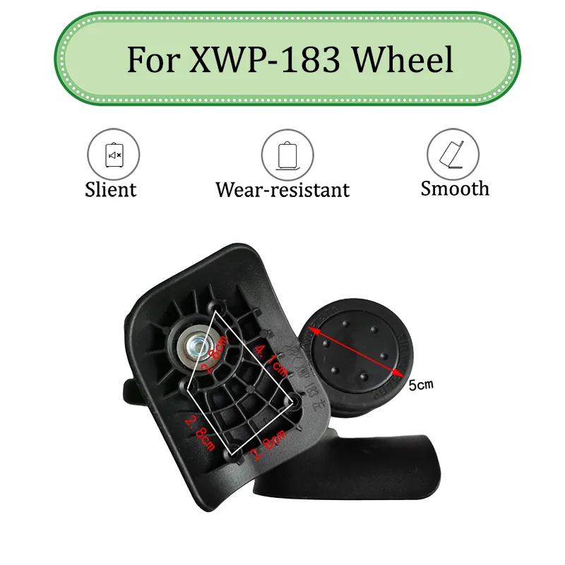 

For XWP-183 Black Universal Wheel Trolley Case Wheel Replacement Luggage Pulley Sliding Casters Slient Wear-resistant Repair