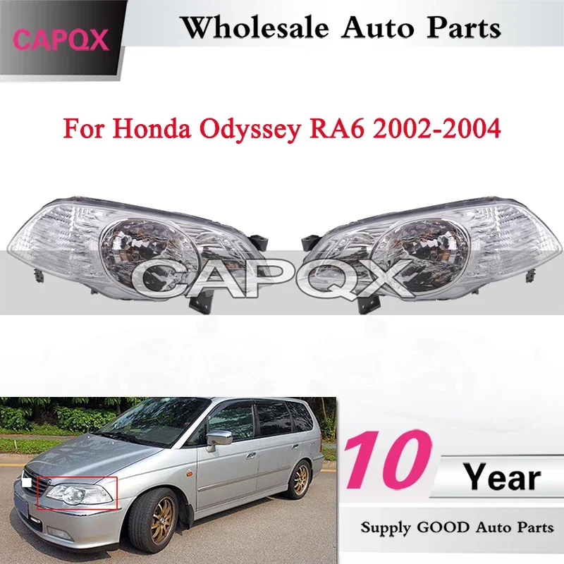 

CAPQX 2PCS For Honda Odyssey RA6 2002 2003 2004 Front Headlamp Headlight Head Light Lamp 33151-SCP-W01 33101-SCP-W01