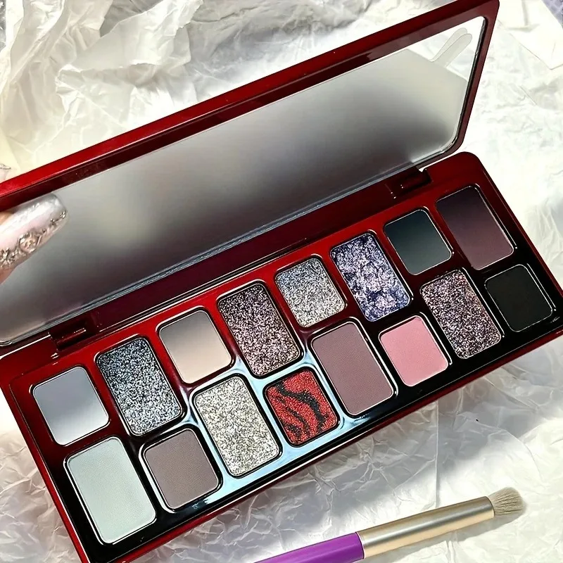 16 Color Flash Polarized Chameleon Eyeshadow tray Matte Pearl Chameleon Cool Smoky Gothic Everyday Play Makeup, Carnival