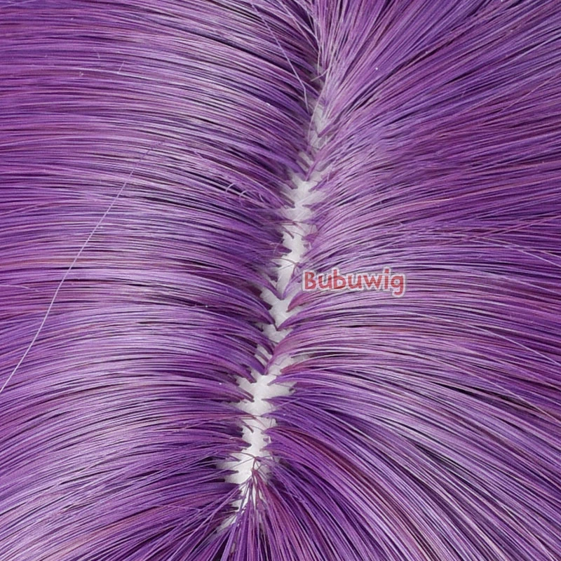 Bubuwig Capelli sintetici Kamishiro Rize Parrucche Cosplay Festa di Halloween 70 cm Parrucca viola mista lunga diritta da donna Resistente al calore