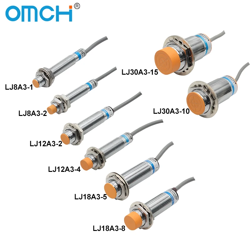 OMCH inductieve naderingsschakelaarsensor M8 M12 M18 M30 NPN PNP detectieafstandsopties 2 mm 4 mm 8 mm 10 mm 15 mm voor automatisering