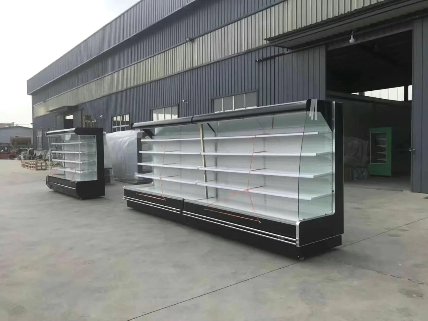 Wholesale Price Commercial Supermarket Vegetable Fruit Refrigerated Beverage Display Cabinet Vertical Fresh Air Curtain Cabinet