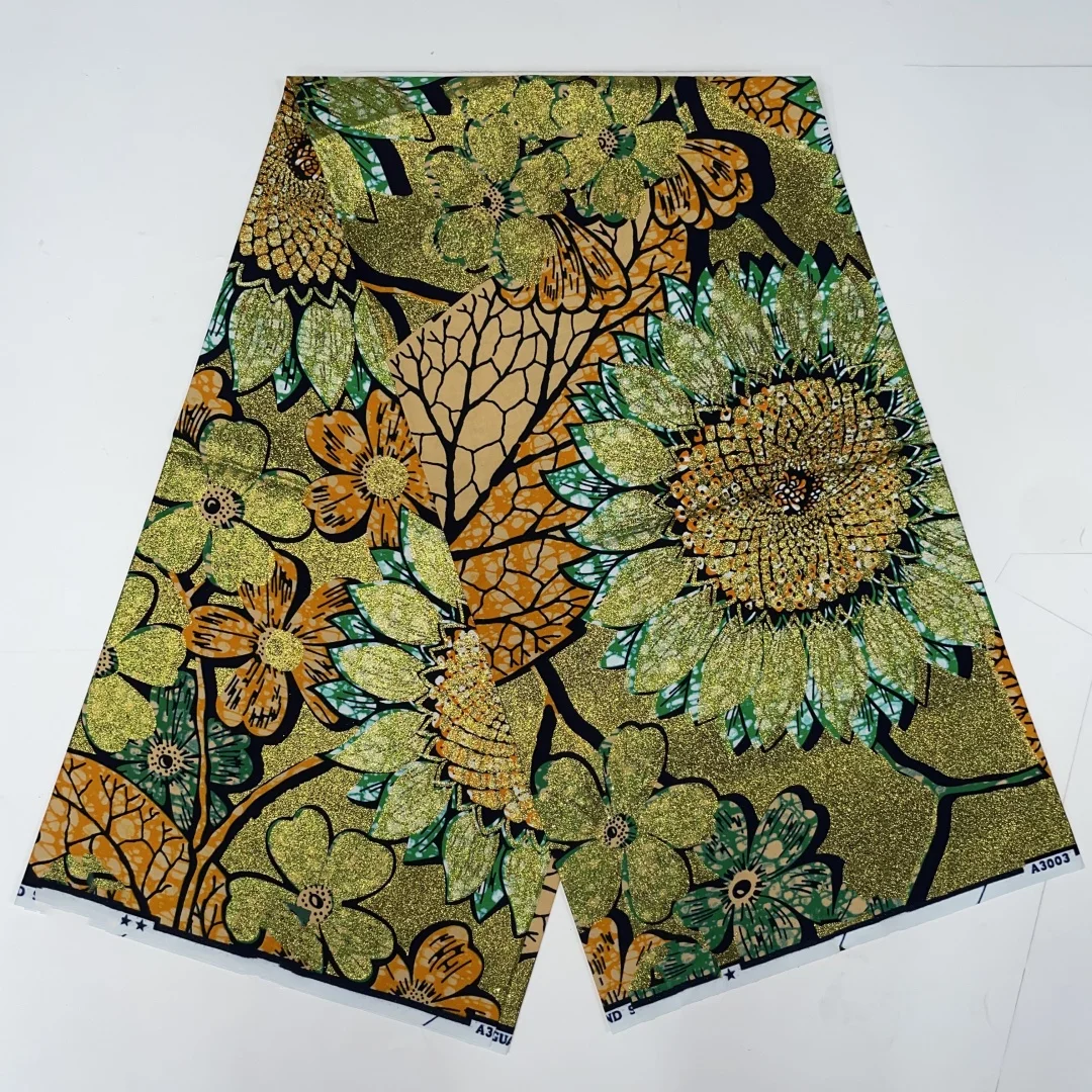 Telas de cera africanas nigerianas, envoltura de algodón con estampado Batik Ankara, alta calidad, Original, auténtico Material súper dorado T6, 2024