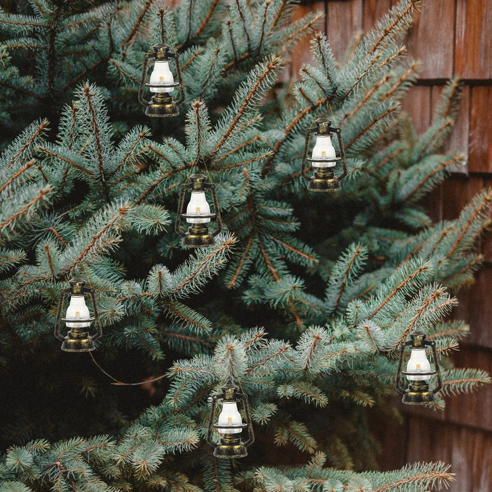 Mini lámpara de queroseno para decoración del hogar, modelos de iluminación de plástico, linterna en miniatura para Navidad, decoraciones para