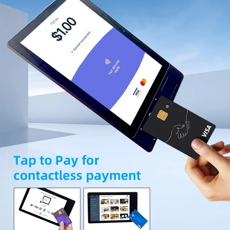 Innovative Android NFC Donation Tablet 10inch Touch Screen Tap to Pay Android 14 Pos Tablet Contactless Payment EMV Tablet Pc