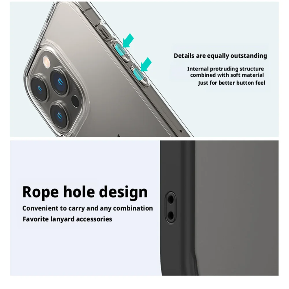 Spigen Ultra Hybrid Nicht Vergilbende Transparente Hülle für iPhone 18 17 16 Plus 15 14 13 12 Pro Max Stoßfeste Durchsichtige Schutzhülle – Detail 6