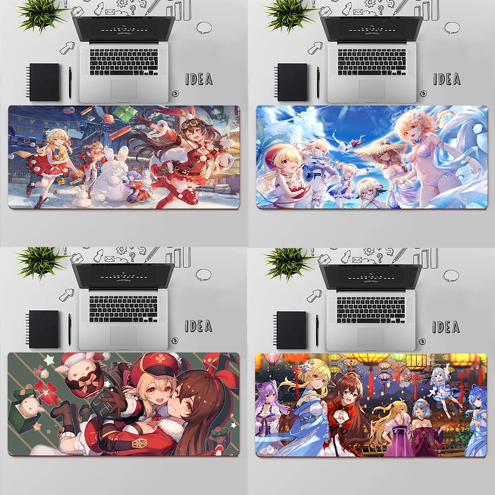 Genshin Impact Amber Gaming Mouse Pad Large Mouse Pad PC Gamer Computer Mouse Mat Big Mousepad XXL Keyboard Desk Mat Mause Pad