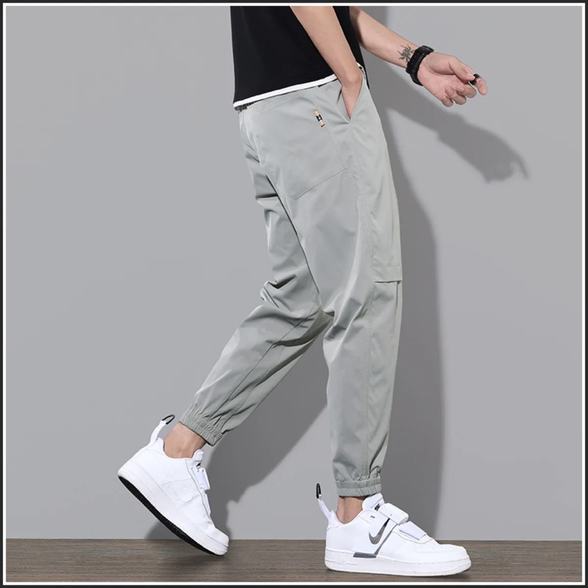 

Fashion Men's New Beach Pants Joggers Streetwear Sweatpants Casual Pants Loose Summer Solid Color Long Drawstring Streetwear