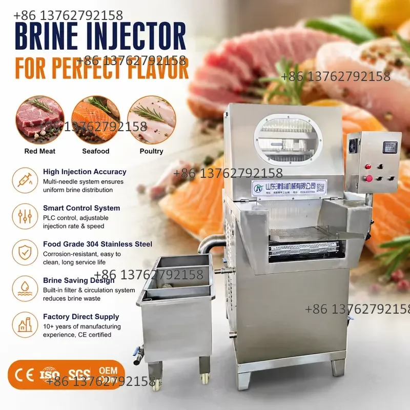 【2026】 Automatic Meat Brine Injector Machine for Chicken Breast Beef Pork Curing and Seasoning Processing