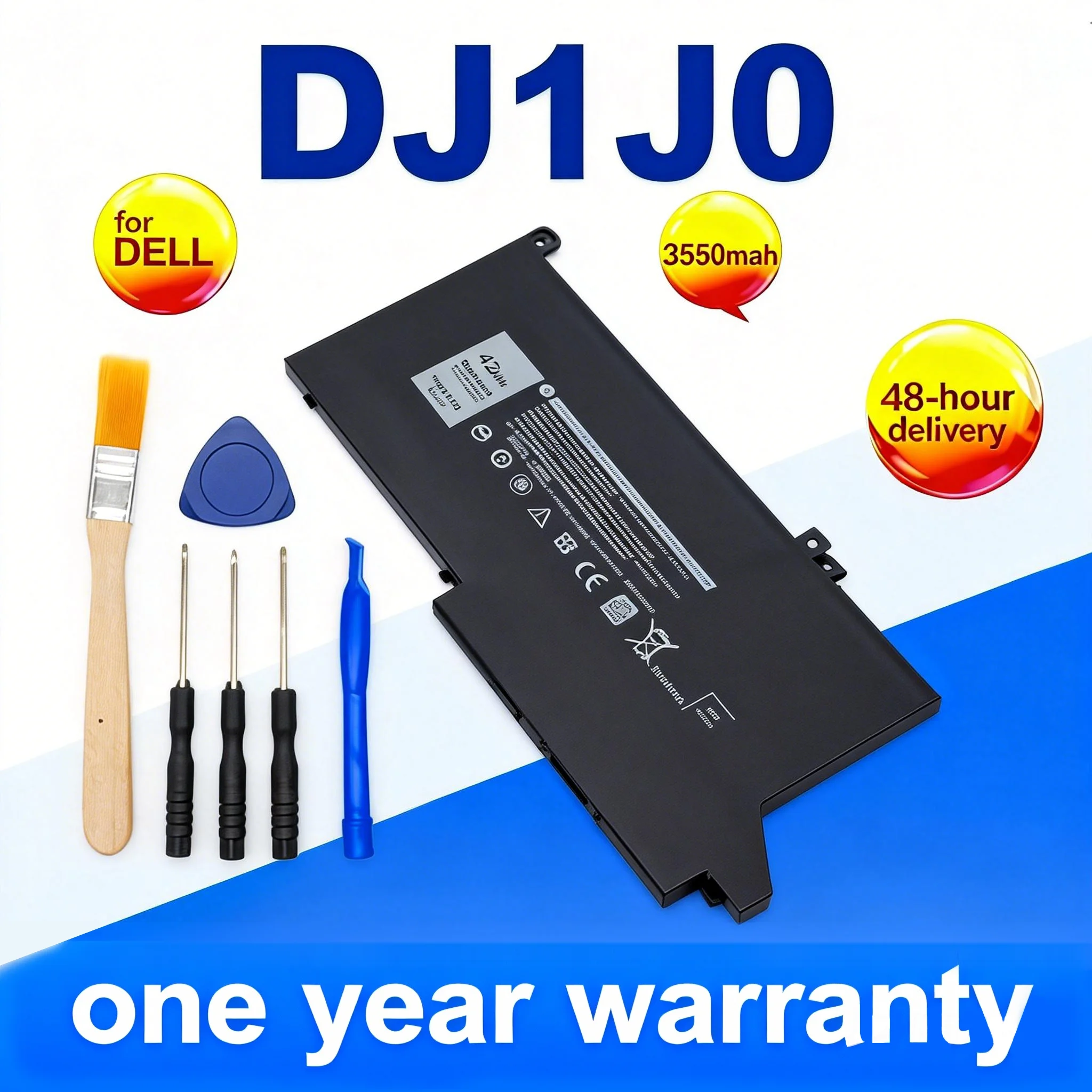 BNN DJ1J0 Laptop Battery E7280, E7290, 7280, 7290, 13 For Dell Latitude E7380, E7390, 7390 series 14 E7480, E7490, 7480 battery