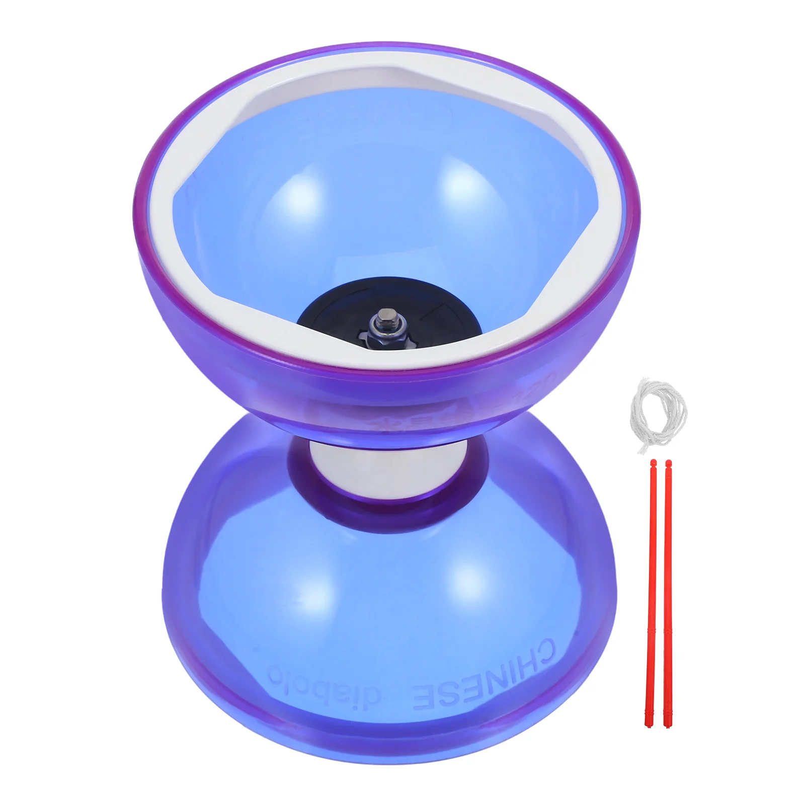 Soft Rubber Double Wheel Diabolo Chinese Yoyo Ball Toy Responsive Balls