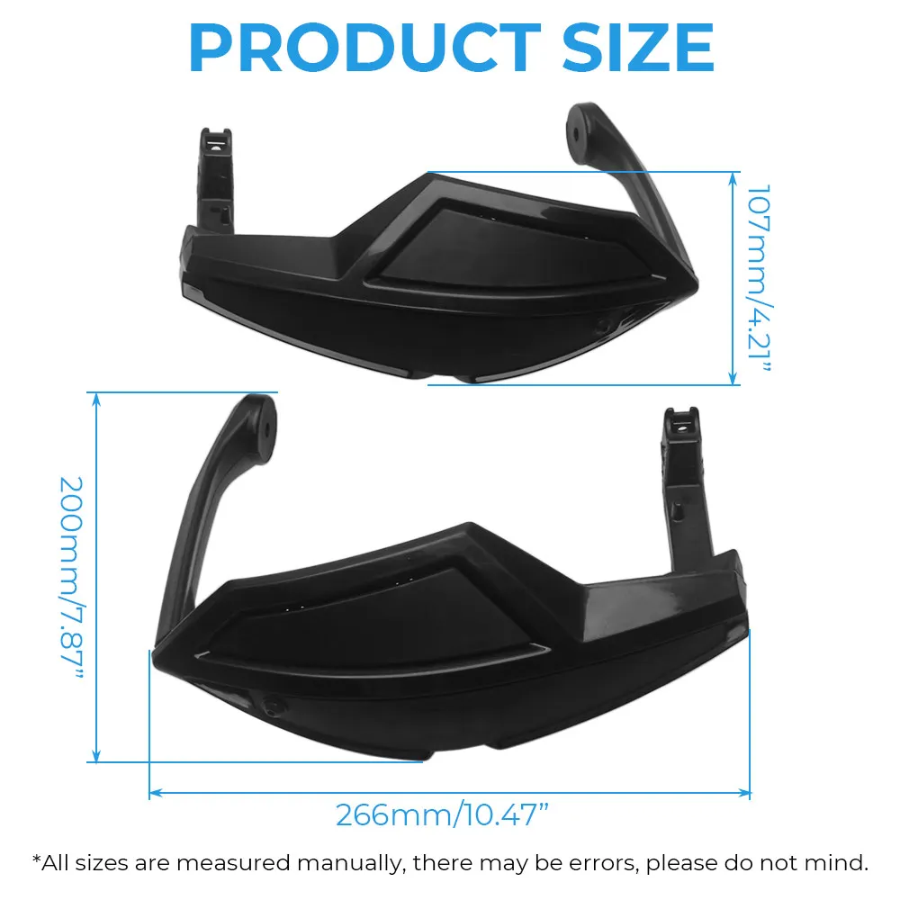 Atv Handguards Wind Deflectors Kit With Mount For Can-Am Outlander Renegade 6×6 Max L 2015-2023 High Quality Pc Plastic Black