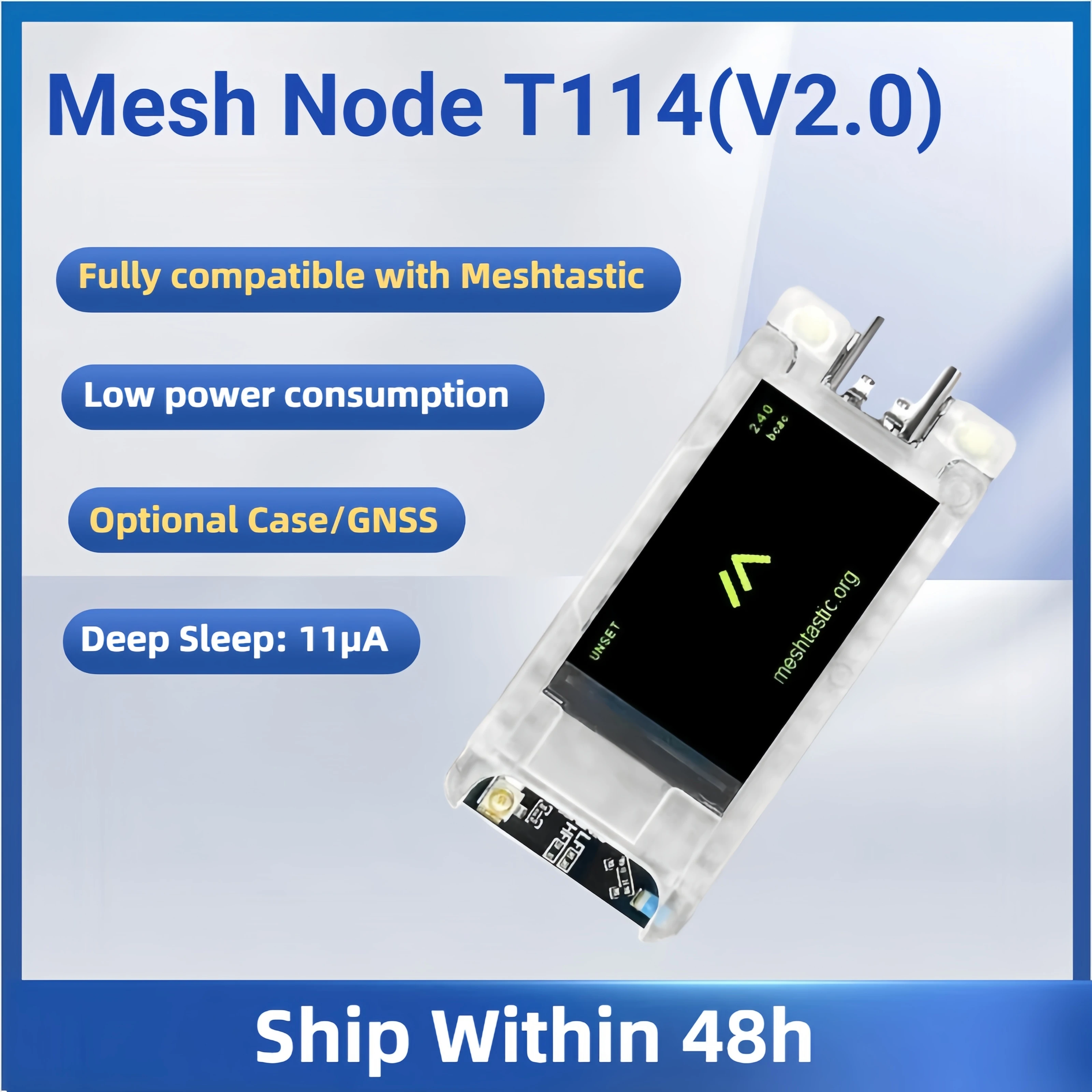 Heltec Mesh Node T114 V2.0 Meshtastic GPS Tracker  SX1262 LoRaWAN  Arduino BLE Positioning  Development Board