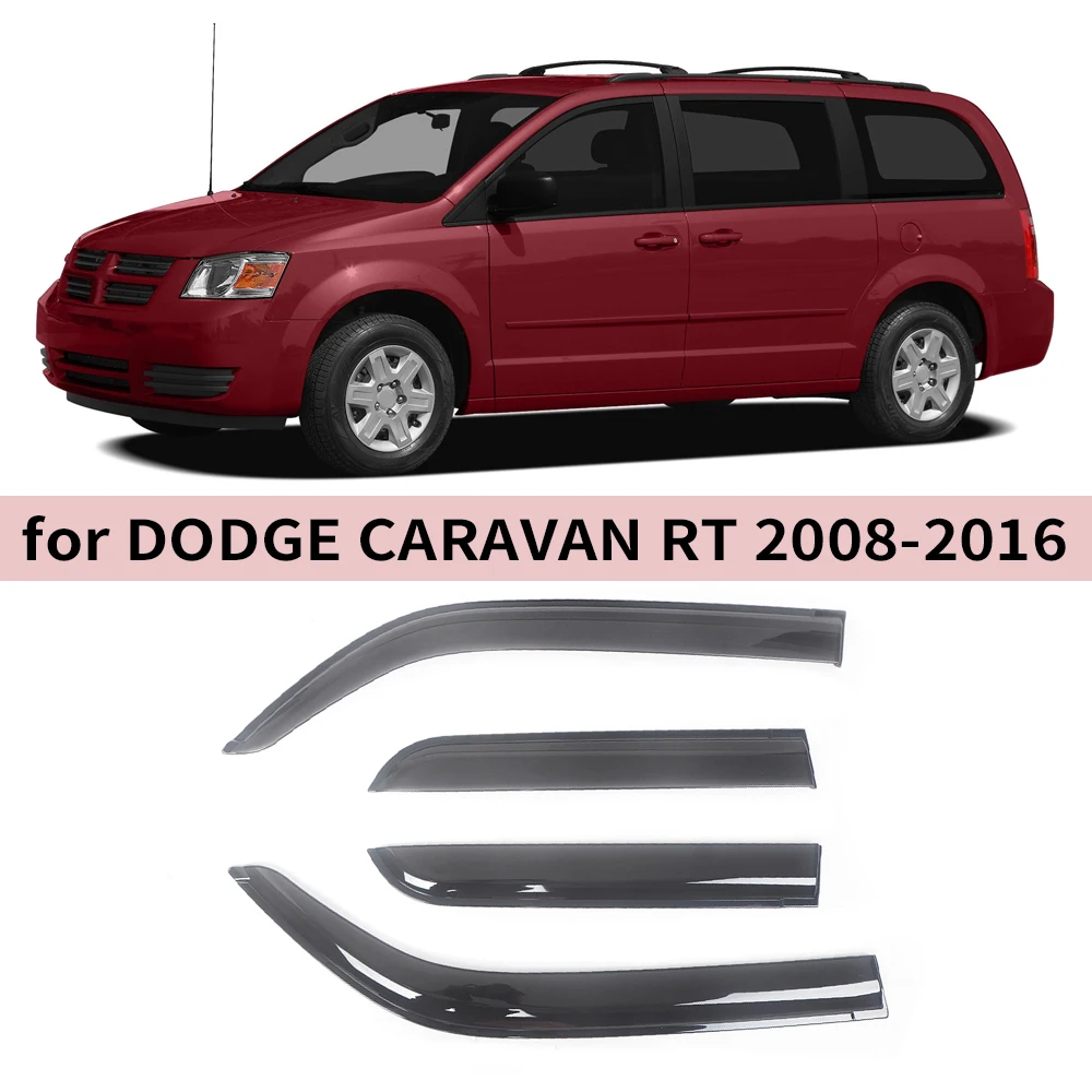 

Window Visor for Dodge Caravan 2008 2009 2010 2011 2012 2013 2014 2015 2016 Wind Deflectors Rain Guards Door Visor Vent Shades