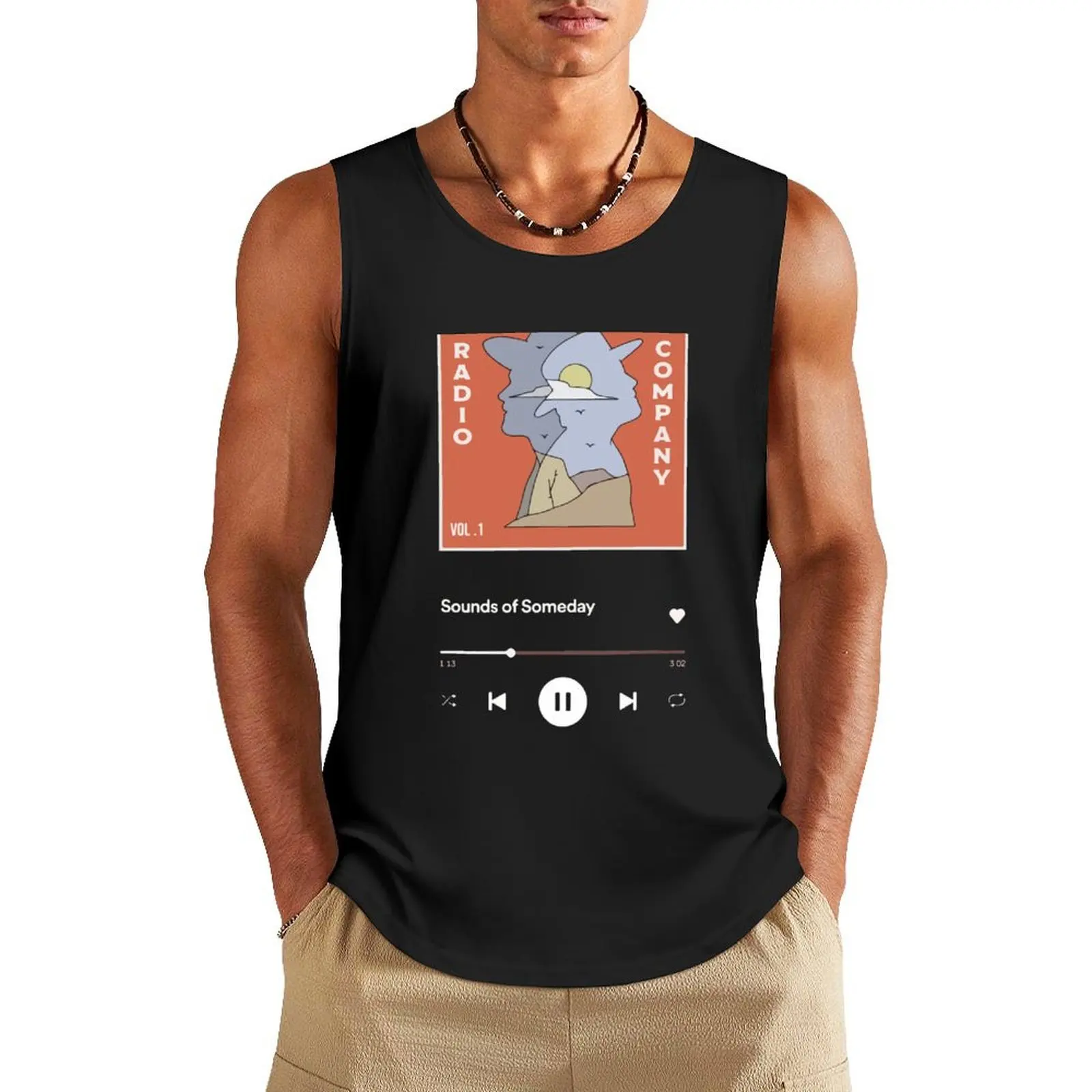 

Sounds of Someday or Cool Music Tank Top t-shirts for men Men's summer t-shirt sports t-shirts for men