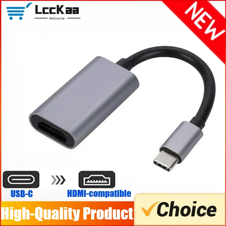 

LccKaa USB C To HDMI-Compatible Adapter Type-C USB 3.1 To HD-MI Converter for Projector PC MacBook Pro Laptop Tablet HUAWEI