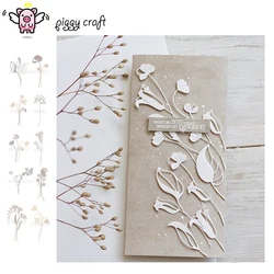 Piggy Craft metal cutting dies cut die mold New Flower leaf series Scrapbook paper craft knife mould blade punch stencils