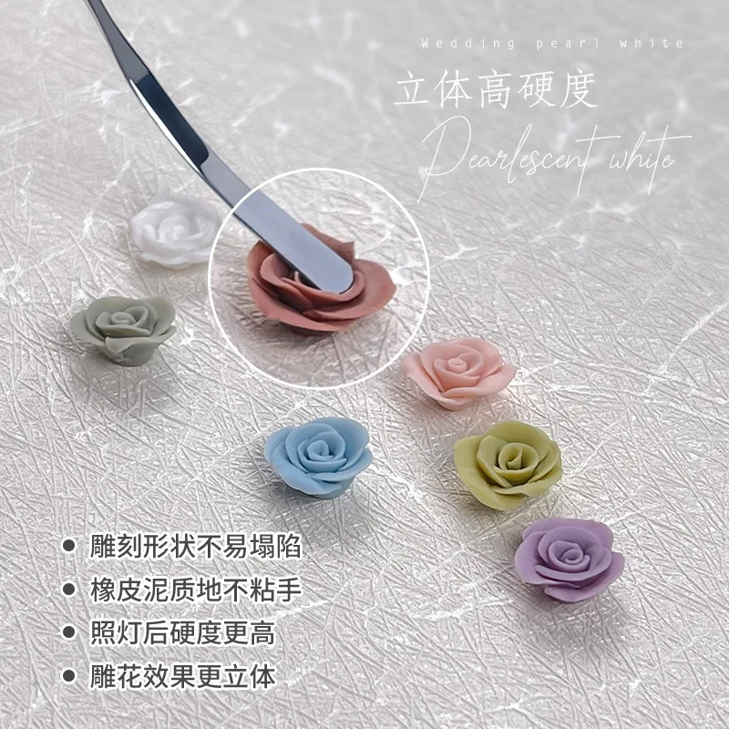 12ml New Thick Light Carving Glue Soft Candy Gel Ground Ice Flower Style Non Washable Can Armor Oil Glue Nail Salon Use 4