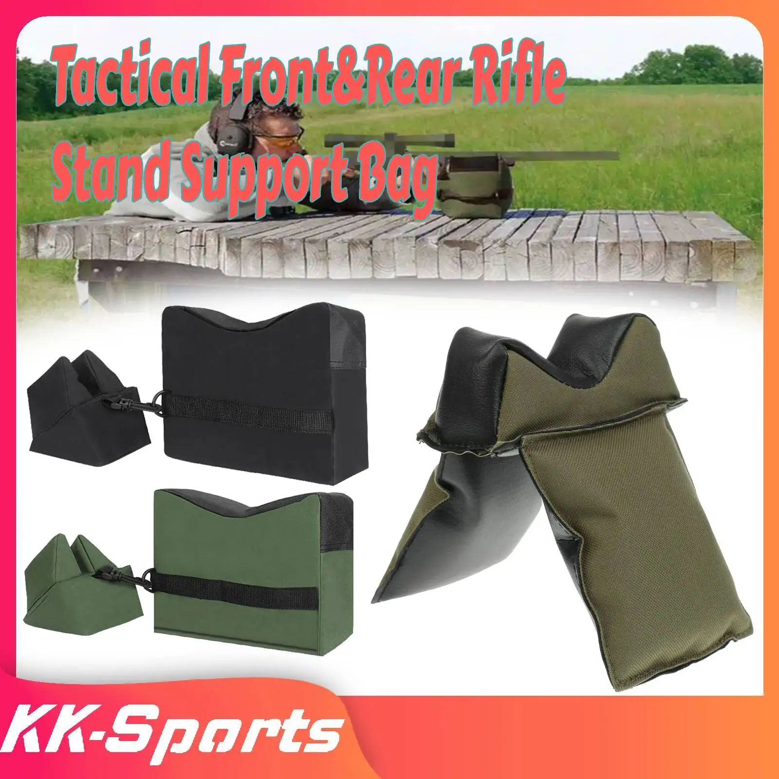 Shooting Hunting Tactical Front&Rear Rifle Stand Support Bag  For Hunting Outdoor Portable Sniper Tactical Gun Rack CS