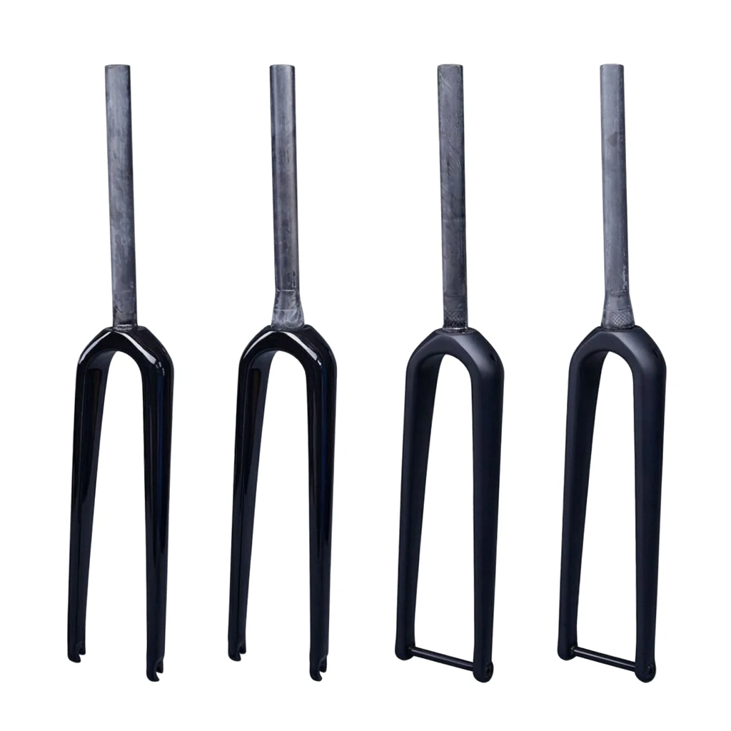 

Велосипедная передняя вилка для шоссейных и гравийных велосипедов 700C*55C, сверхлегкая карбоновая жесткая вилка, дисковый тормоз, прямая или коническая рулевая колонка