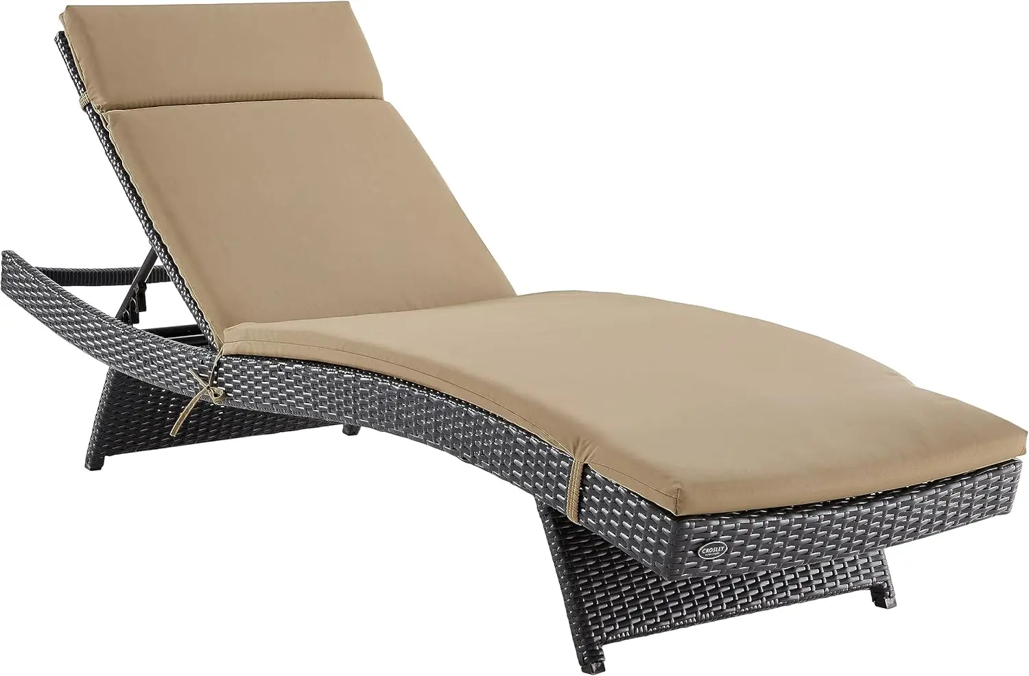 Biscayne Reclining Wicker Outdoor Chaise Lounge Chair for Patio, Deck, Backyard, Poolside, Mocha