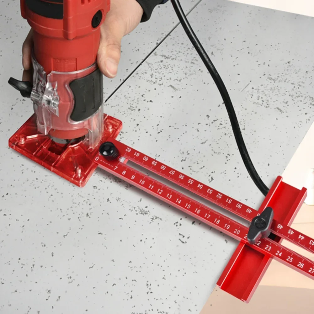 Braket Alur Penggilingan Imperial Metrik Jig Lingkaran Router Multi-fonungsi untuk Bagian Mesin Pemangkas Aksesori Alat Pertukangan