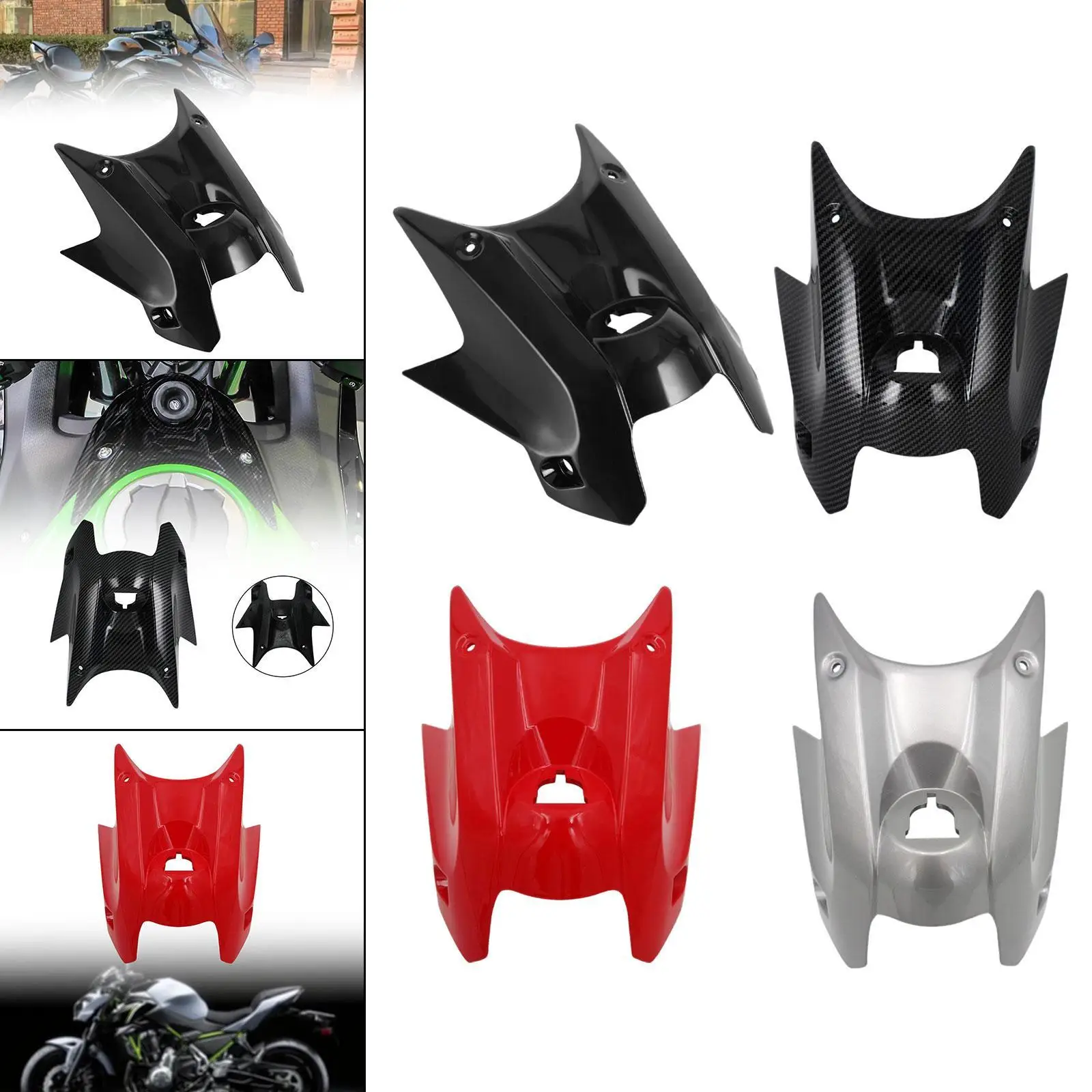 

Motorcycle Fuel Tank Cover ABS Plastic Protective Guard Fairing Component for Kawasaki Ninja650 Z650 2017-2020