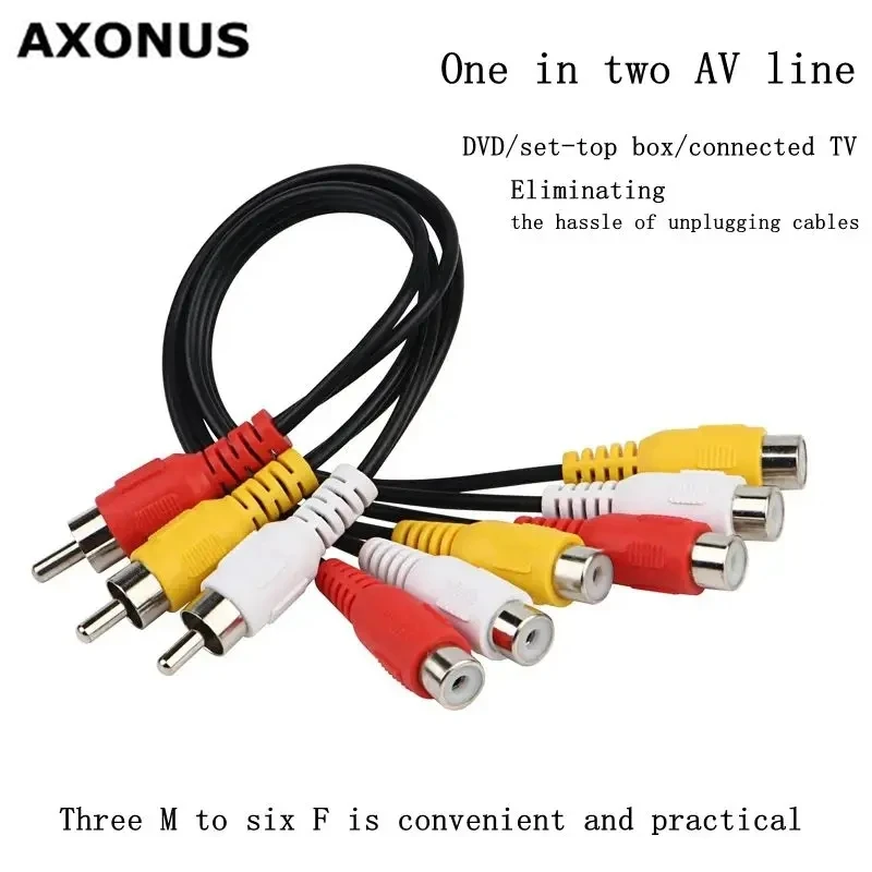 AVline 1 Split 2 3rca Revolution To 6RCA Female Lotus Line 3 Revolution To 6 Female RCA 1 Drag 2 Video Splitter