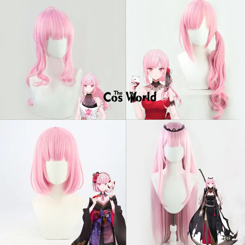 

Виртуальный YouTuber VTuber Hololive English Mori Calliope Хэллоуин Аниме Косплей Парики Синтетические волосы + Кепка для парика