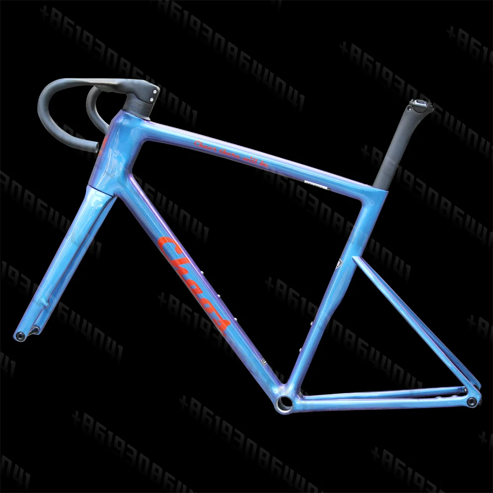 

Road Bike Frame Carbon Full Hidden All Internal Cable BB68 Carbon Disc Cycling Frames Parts DI2 Arrival Bicycle Frameset