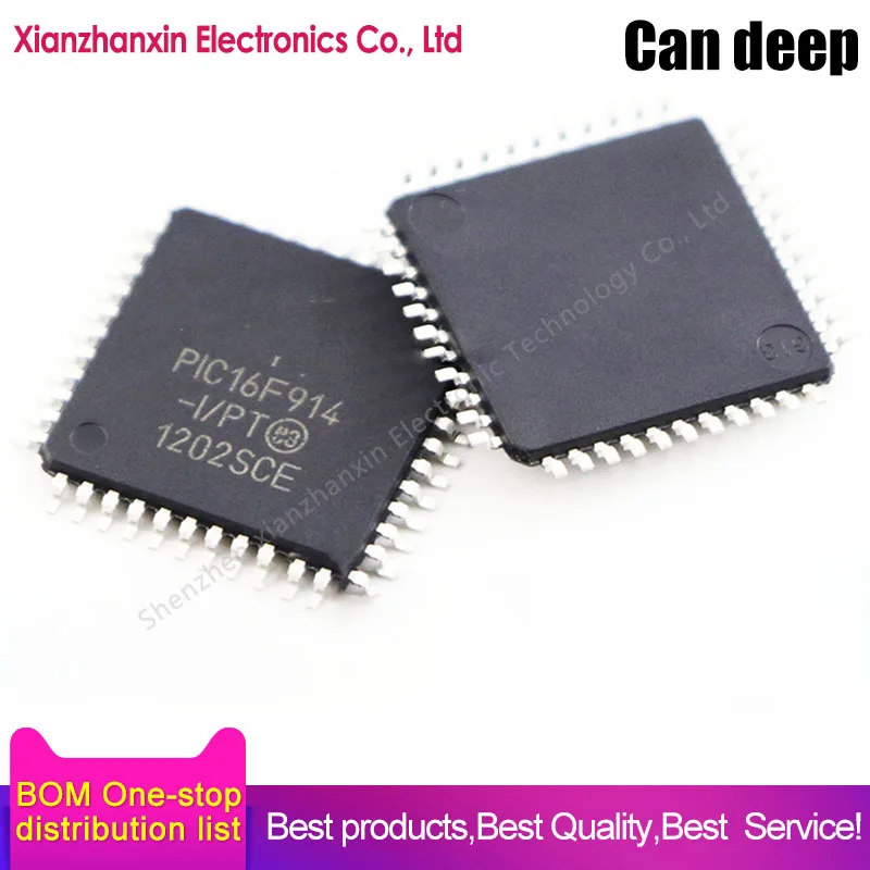 1~5pcs/lot PIC16F914-I/PT PIC16F914 TQFP44  micro controller