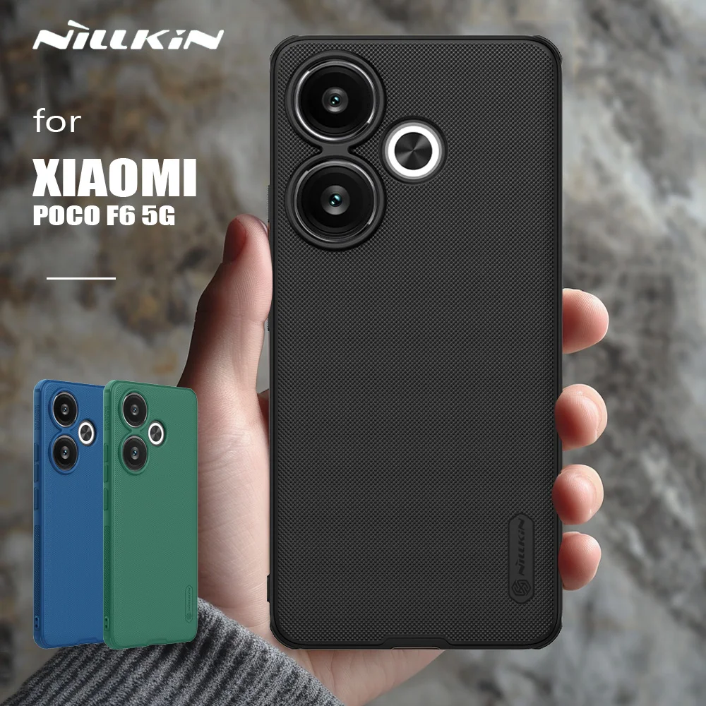 for Xiaomi Poco F6 5G Case Nillkin Super Frosted Shield Ultra-Thin Hard PC 360 Cases Protection for Matte Cover