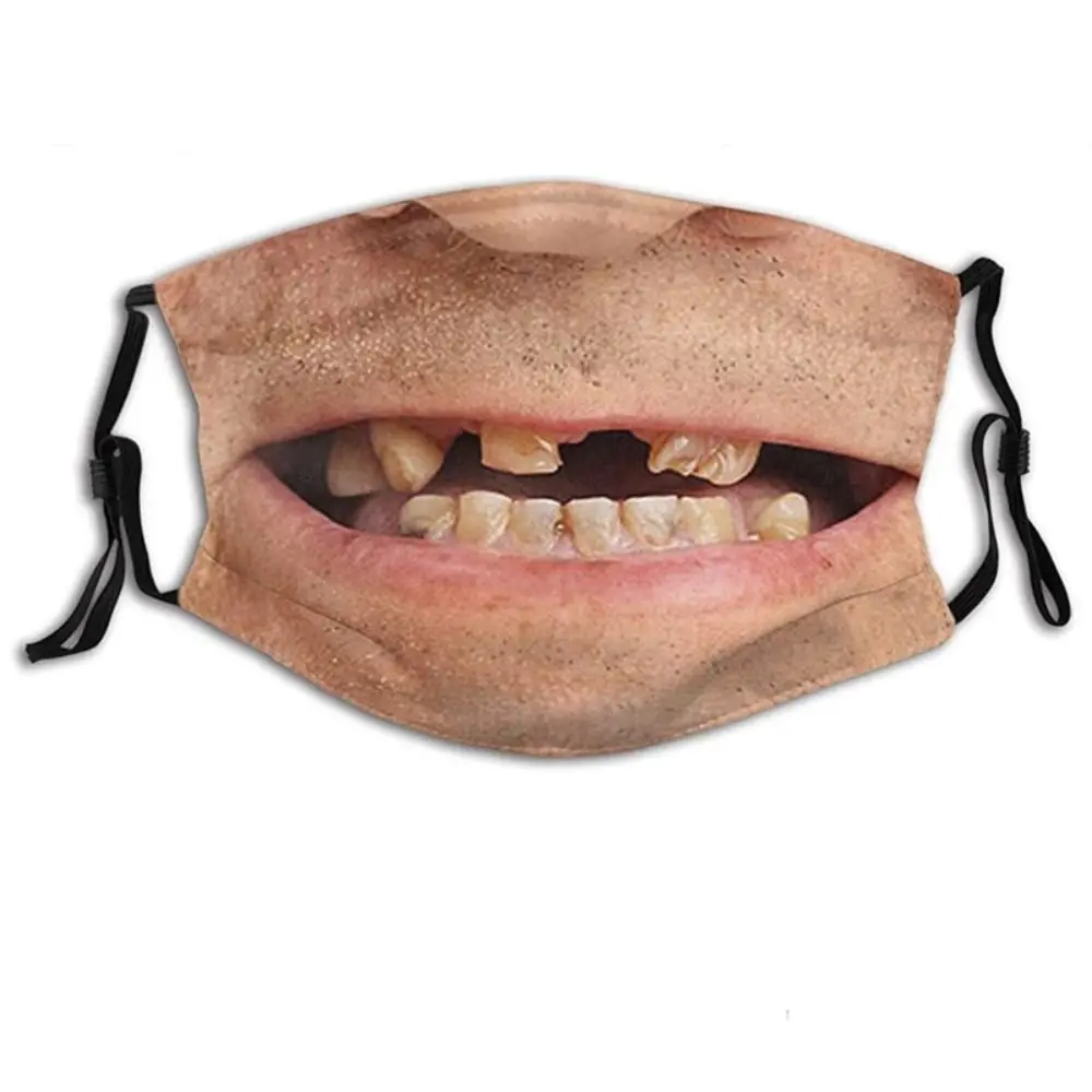

Facial Expression 3D Three-dimensional Mask Personality Breathable Funny Printed Mask Cotton Creative Party Cosplay Mask Cycling