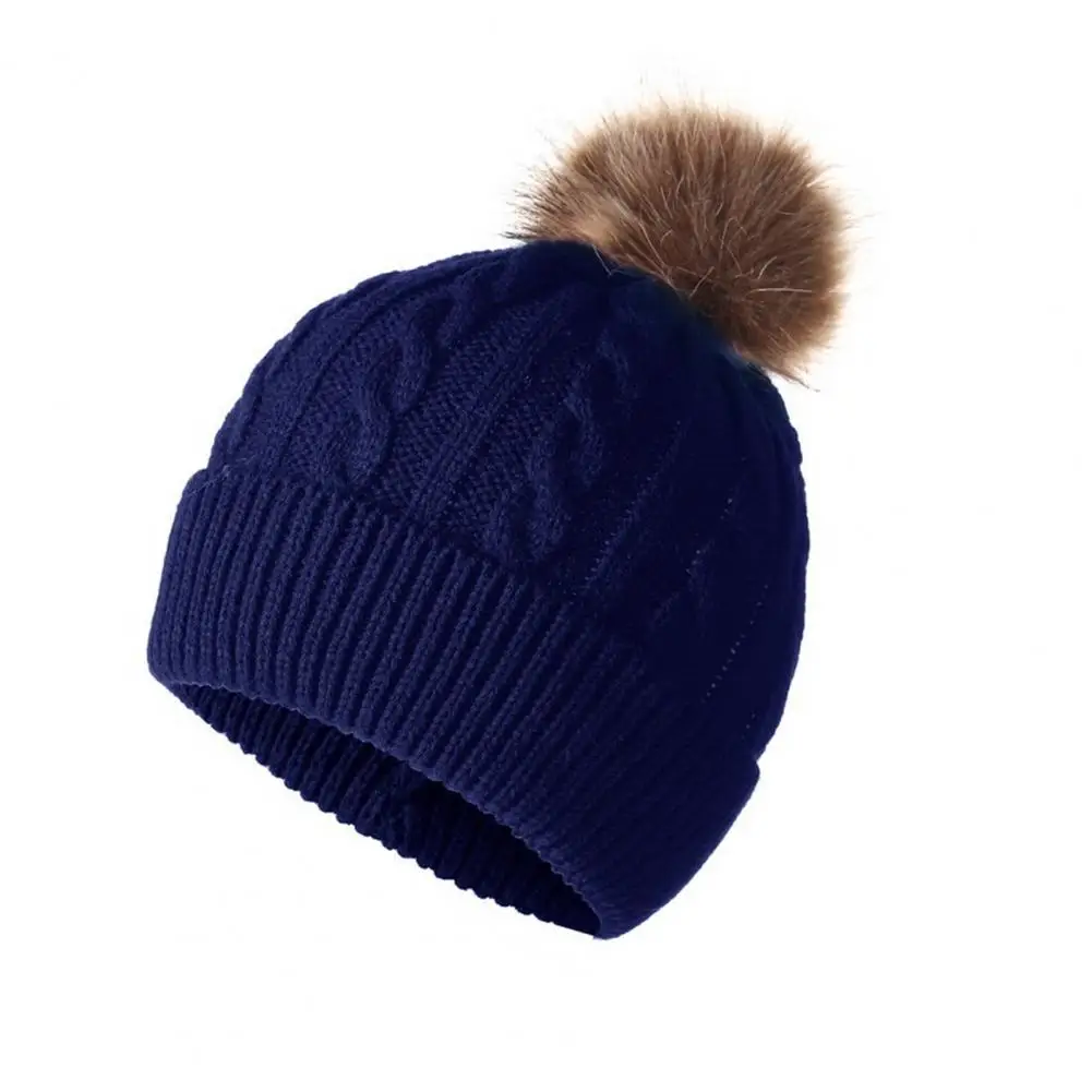 Comfortable Knit S for Seasons Winter Hat Scarf Gloves Set Knitted Pom Pom Thermal Touchscreen Mittens Cozy Circle Knit for Men