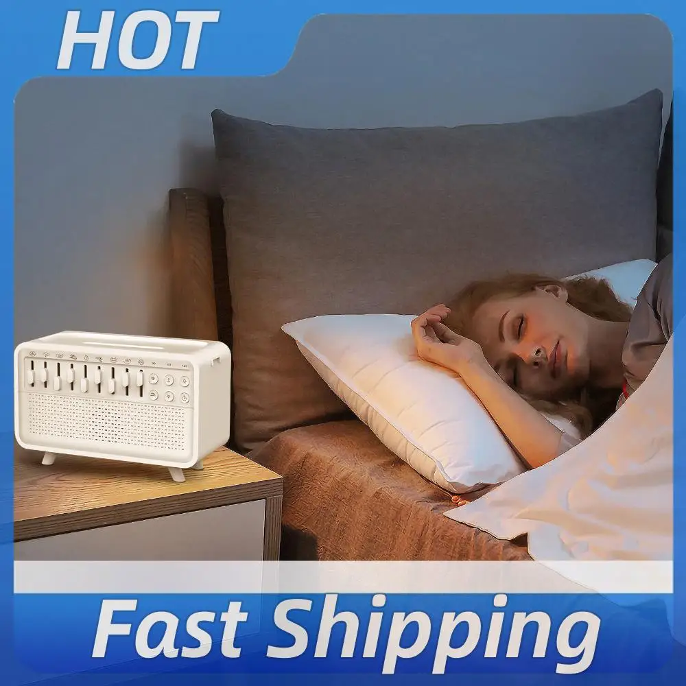 

LED Sleep Sound Machine with 8 Nature Sounds Portable BT Speaker Rechargeable Aroma Diffuser Night Light for Home Creative Gift