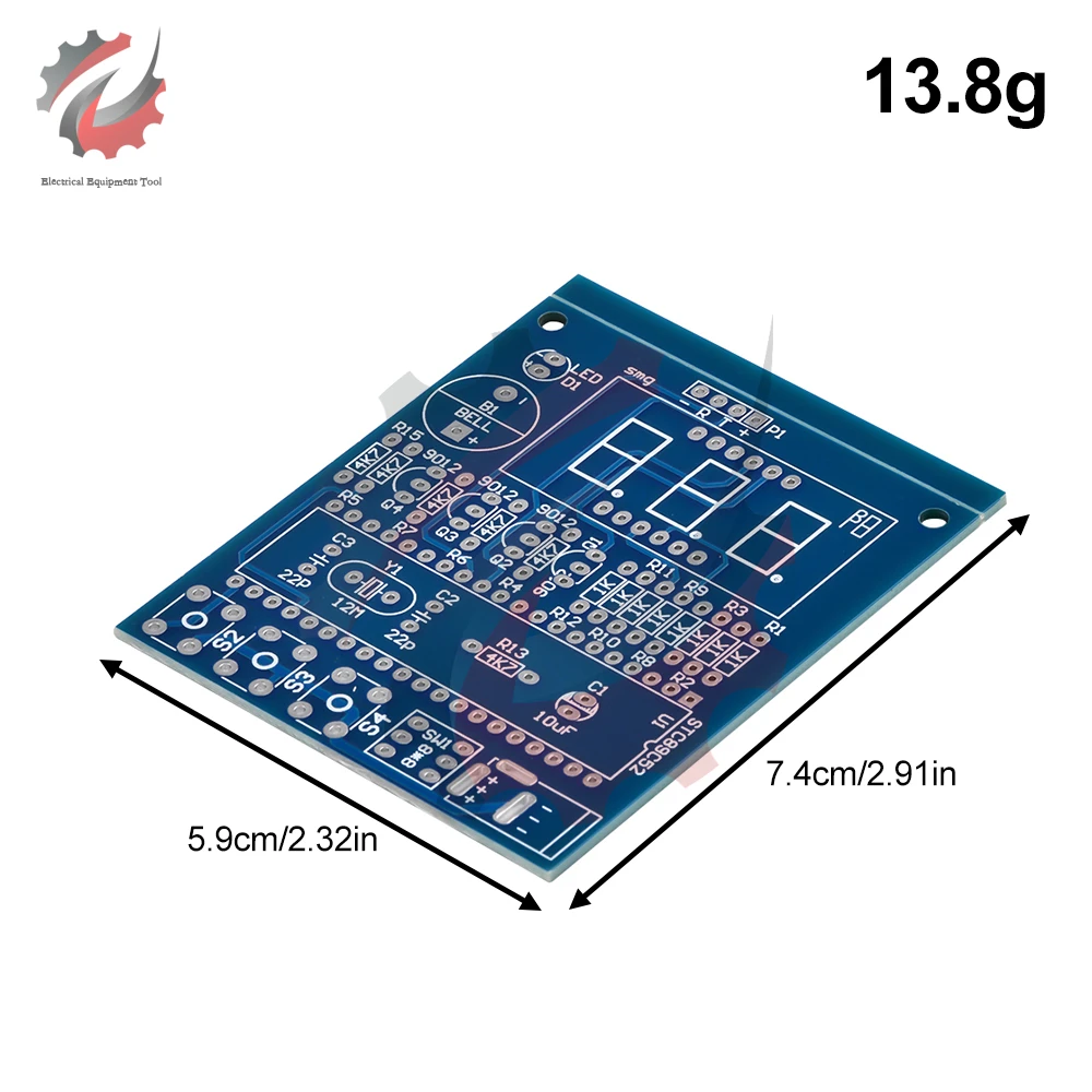 51 Single Chip Microcomputer Ultrasonic Range Finder DIY Module Reversing Radar Alarm HC-SR04 Ultrasonic Range Finder DIY Kit
